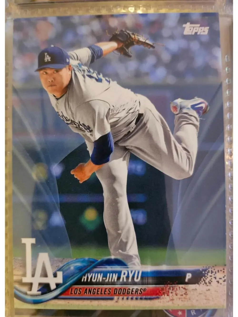 2018 Topps Update BLUE FD- Hyun-Jin Ryu - No. 40/50  #US179 -Dodgers - RAW Mint